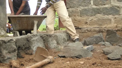 Rocks unloading low shot Stock Footage 55341948