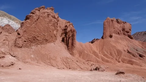 The rocks of the Valley of the Moon San Pedro de Atacama Chile Stock Footage 107179515