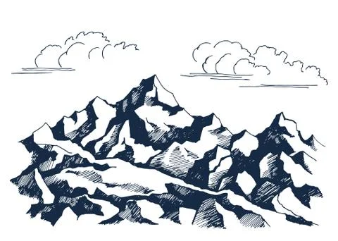 Rocks vector sketch. Stock Illustration