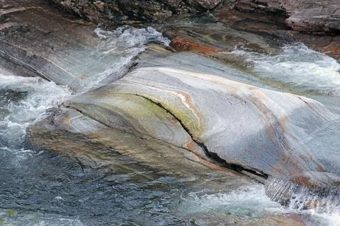 Rocks in the Verzasca River Stock Photos