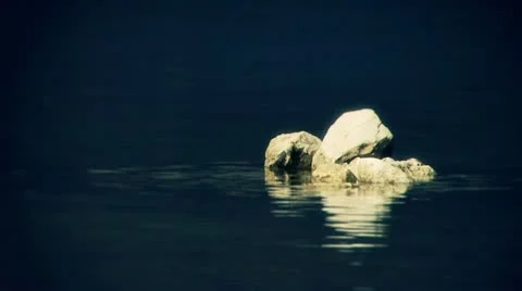 Rocks in the water Stock Footage 9572631