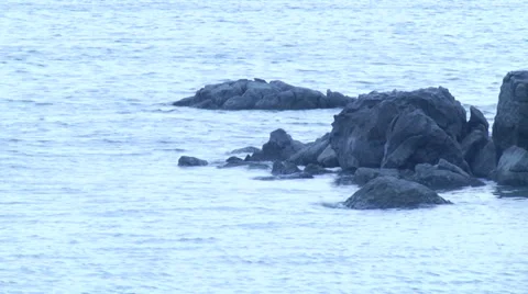 Rocks on water Stock Footage 33717435