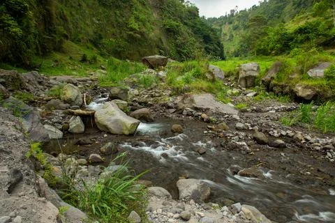 Rocks in the water stream river Stock Photos