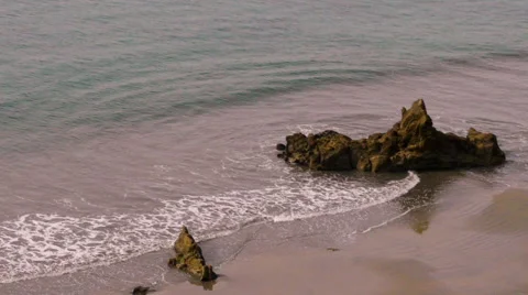 Rocks at the waters edge Stock Footage 54565469