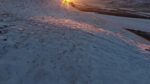 Rocks in winter Stock Footage 76849636