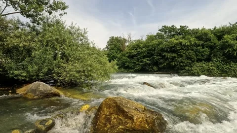 Rocks within the protected area of ​​the Alps in the watercourse Stock Footage 327798207