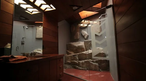 Rockwall Shower Stock Footage 40806358