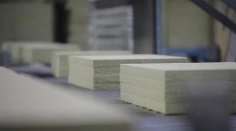 Rockwool production line Stock Footage 61773579
