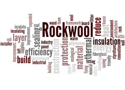 Rockwool, word cloud concept Stock Illustration