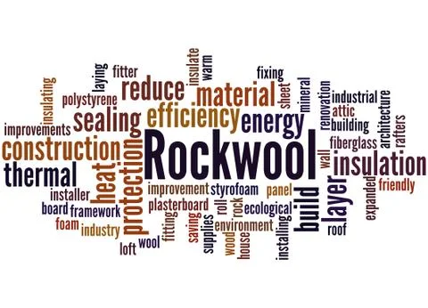 Rockwool, word cloud concept Stock Illustration