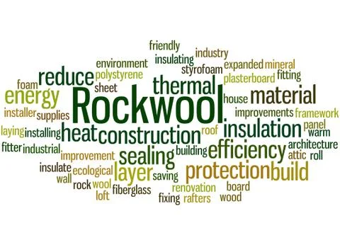 Rockwool, word cloud concept 스톡 일러스트