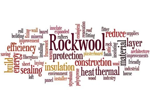 Rockwool, word cloud concept Stock Illustration