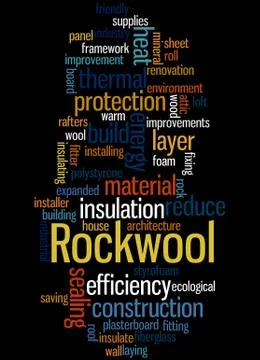 Rockwool, word cloud concept 스톡 일러스트