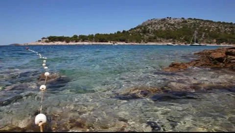 Rocky Adriatic coast Stock Footage 7763455