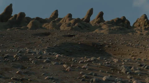 A rocky alien world Stock Footage 58645512