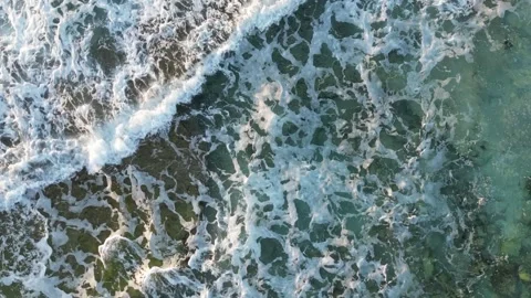 Rocky area in front of Cala Comte beach at sunset. Stock Footage 256166927