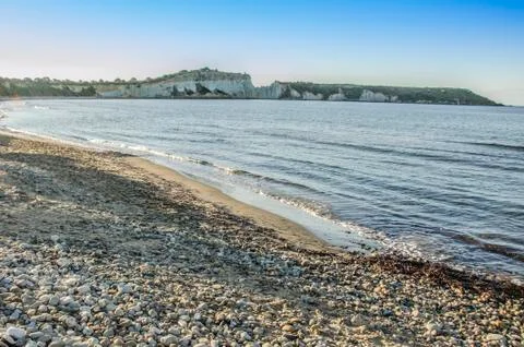 Rocky beach and cliffs Stock Photos