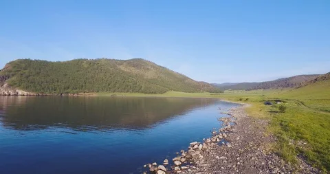 The rocky beach of Baikal 스톡 동영상 93249591