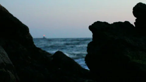 Rocky beach Stock Footage