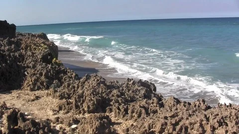Rocky Beach Stock Footage 88435694