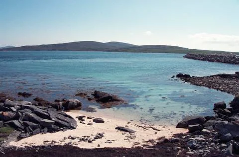 Rocky beach of the Hebrides, A.D. Stock Photos