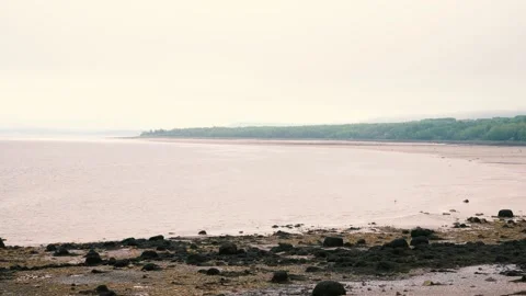 Rocky beach landscape Stock Footage 155753797