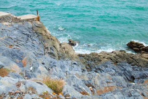 Rocky beach. Stock Photos