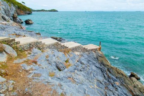 Rocky beach. Stock Photos