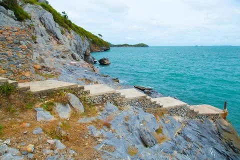 Rocky beach. Stock Photos