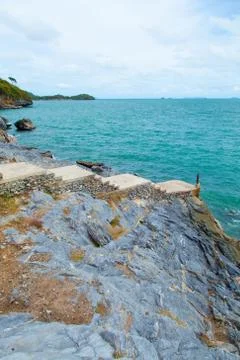 Rocky beach. Stock Photos