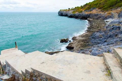 Rocky beach. Stock Photos