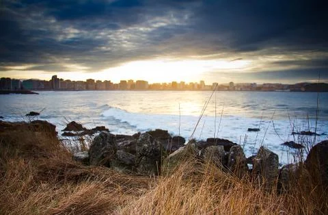 Rocky beach Stock Photos