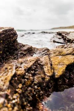Rocky beach Stockfoto's