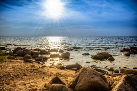 Rocky beach Stock Photos