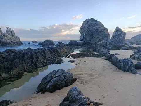 Rocky beach Stock Photos