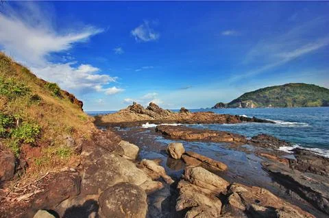 Rocky beach Stock Photos