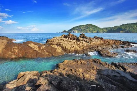 Rocky beach Stock Photos