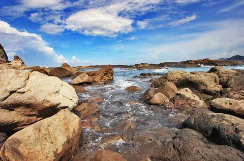 Rocky beach Stock Photos
