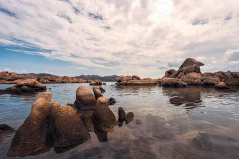 Rocky beach in Sardinia Stock Photos