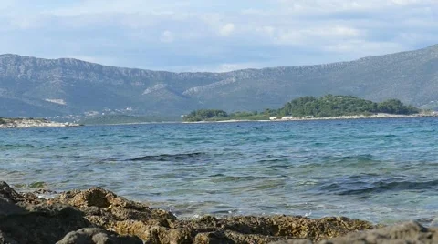 Rocky Beach Slow Motion Stock Footage 54902130