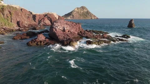 Rocky beach in summer Stock Footage 341542391