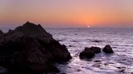 Rocky Beach At Sunset By Aerial Drone Stock Footage