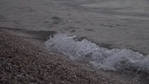 Rocky Beach Waves In Slow Motion Stock Footage 210790242
