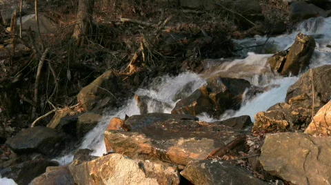 Rocky Cascade Stock Footage 846116