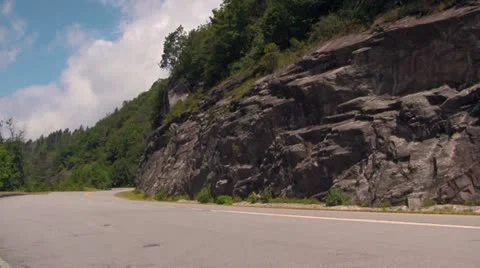Rocky Cliff on the side of the Blue Ridge Parkway Video stock 12746060