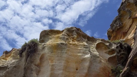 Rocky Cliffs in Bondi Beach Stock Footage 88230366