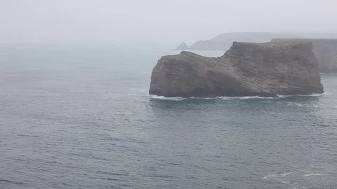 Rocky cliffs at Cape St. Vincent in Portugal Stock Footage 78415515