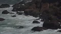 Rocky cliffs with foamy sea close up at Portugal southern tourism spot Sagres 4k 4k or 4k+ Resolution
