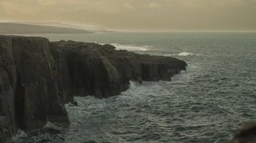 Rocky Cliffs in Ireland, Sunset, Waves Video stock 85598900