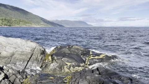 Rocky coast and waves 動画素材 292484045